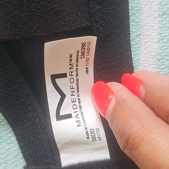 Maidenform Stay Put Strapless Underwire Bra 38DD Like New Black - Picture 5 of 7